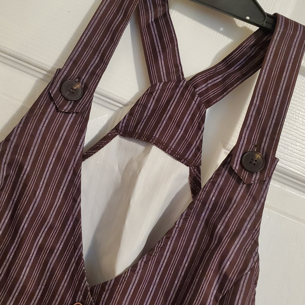 ROMWE Brown and White Sleeveless Crop Top - Picture 6 of 9